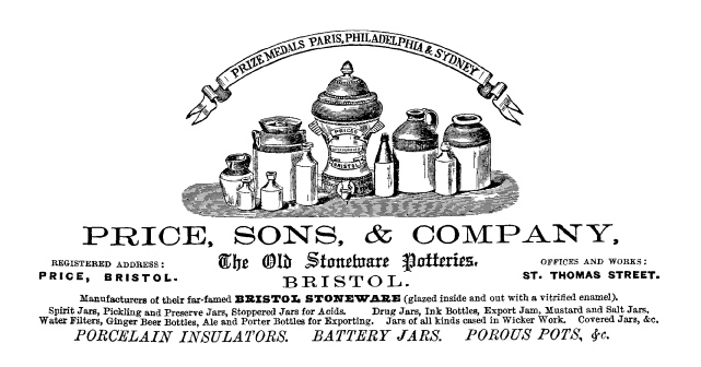 Advert for Price, Sons & Company, from Kelly's Somerset Directory 1897 Leicester University collection